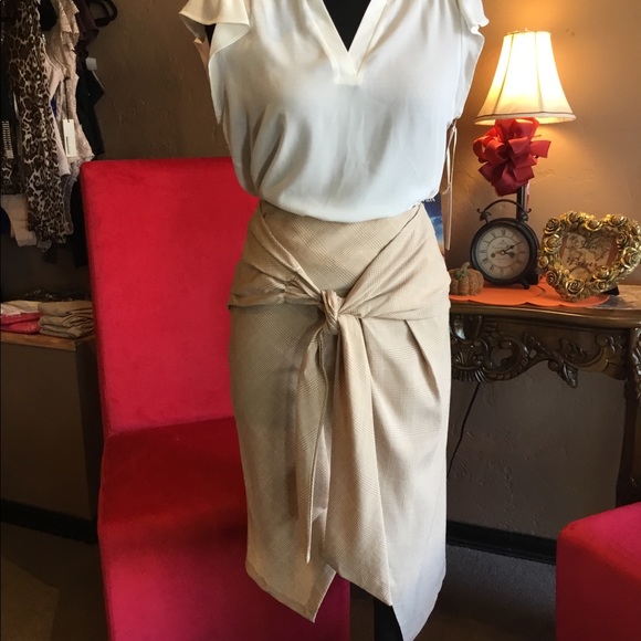 Wrap Skirt Mid Length-Clearance - Picture 6 of 7